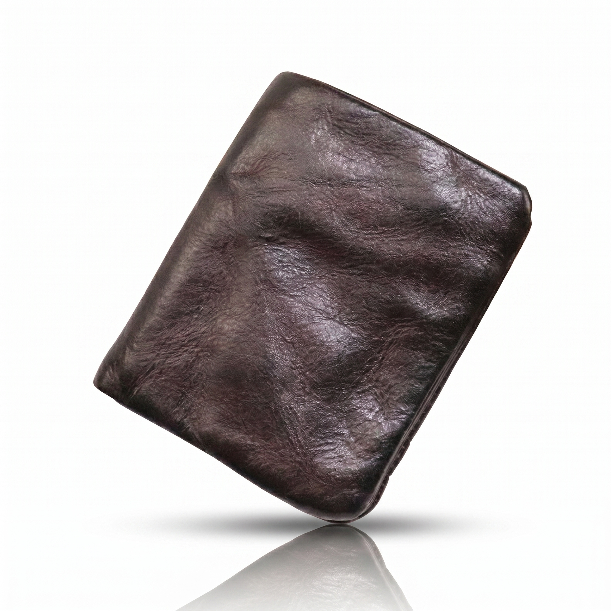 William Baylor Distressed Espresso Leather Bifold Wallet